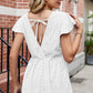Tied Ruffled Round Neck Peplum T-Shirt