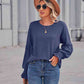 Full Size Round Neck Flounce Sleeve Blouse