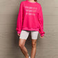 Simply Love Full Size Letter Graphic Round Neck Sweatshirt