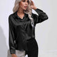 Collared Neck Buttoned Long Sleeve Shirt