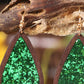 Sequin Wood Teardrop Earrings