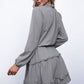 Frill Tie Neck Balloon Sleeve Dress