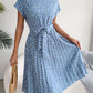 SoPretty Ditsy Floral Pleated Belted Dress