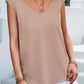 BAYSIDE ME Lace Detail Eyelash Trim V-Neck Tank