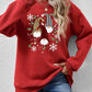 Christmas Winter Faceless Gnomes Graphic Drop Shoulder Sweatshirt