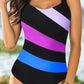 LUNA CLOE' Full Size V-Neck Sleeveless Printed One-piece Swimwear