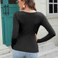 Full Size Long Sleeve Scoop Neck T-Shirt