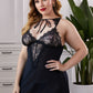 Women's IntimatelyYou Lace Splicing Mesh Plus Size Lingerie