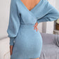 Delilah Rib-Knit Dolman Sleeve Sweater Dress
