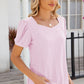 Eyelet Puff Sleeve T-Shirt