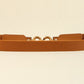 Black, Caramel, or White One Size PU Leather Belt