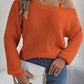 Allissa Asymmetrical Neck Cold Shoulder Long Sleeve Sweater