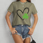 Heart Lucky Clover Short Sleeve T-Shirt