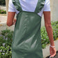 Ruffed Overall Dress with Pockets