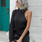 Cable-Knit Round Neck Asymmetrical Sweater