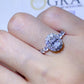2 Carat Moissanite 925 Sterling Silver Halo Ring