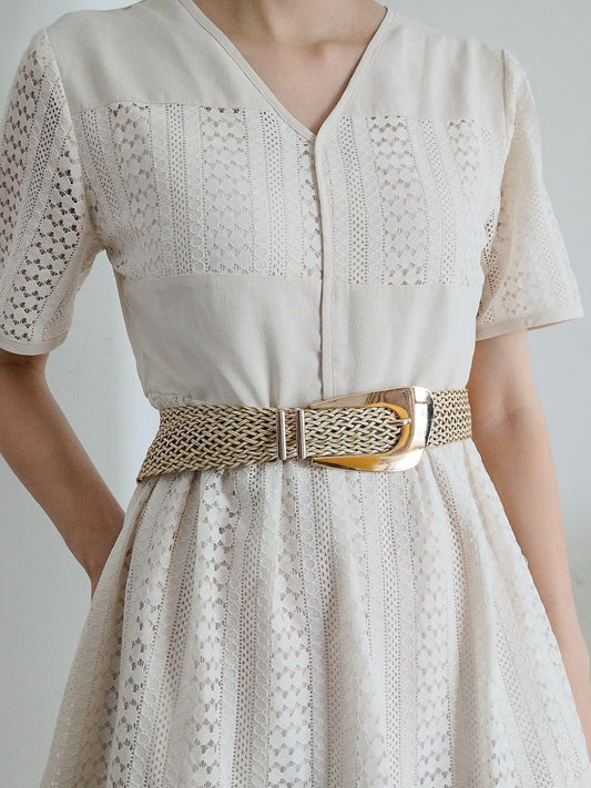 Jessica Anne Beauty Irregular Buckle Braid Belt