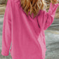 Pocketed Button Up Droppped Shoulder Jacket