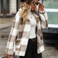 NotSoBasic Plaid Collared Neck Button Down Jacket