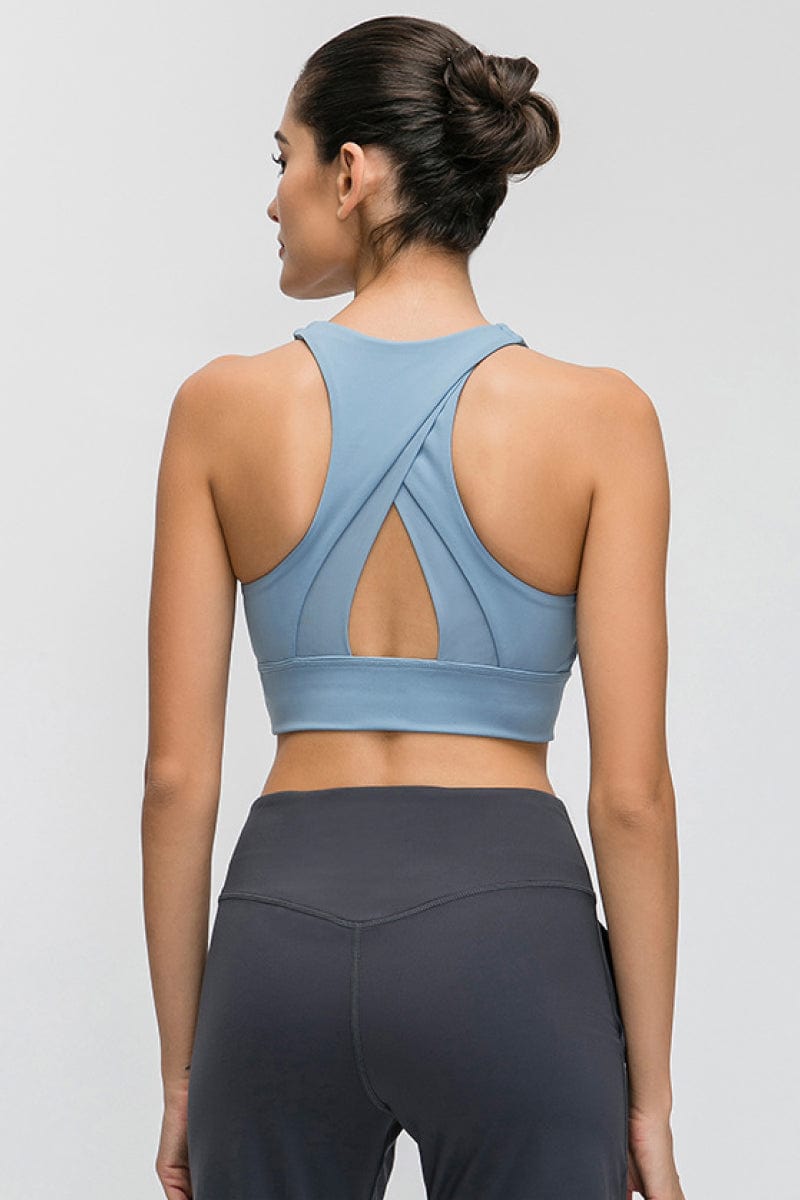 LB&M Style Halter Keyhole Sports Bra