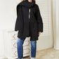 HEYSON Full Size Open Front Black Cardigan with Scarf Design