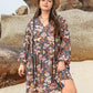 Women's Candida Plus Size Printed V-Neck Balloon Sleeve Mini Dress