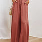 JabrowBee Drawstring Waist Wide Leg Pants