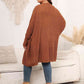 Plus Size Open Front Cardigan With Pockets