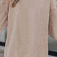 Ribbed Round Neck Drop Shoulder Sweatshirt