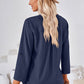 Notched Roll-Tab Sleeve T-Shirt