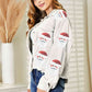 Santa Sequin Raw Hem Jacket