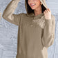 Cable Knit Long Sleeve Hooded Sweater