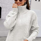 Woven Right Half Zip Mixed Knit Collared Sweater