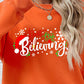 CHRISTMAS THEMED Letter Graphic Long Sleeve Sweatshirt
