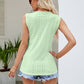Contrast Eyelet V-Neck Tank
