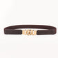 Women's Zinc Alloy Buckle Elastic PU Belt