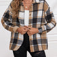 Plaid Collared Neck Button Down Jacket
