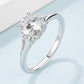 Women's 1 Carat Moissanite 925 Sterling Silver Split Shank Ring