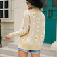 Women's Daisy Pattern Button Front Cardigan