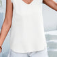 BAYSIDE ME Lace Detail Eyelash Trim V-Neck Tank