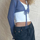 Openwork Tied Dropped Shoulder Cardigan