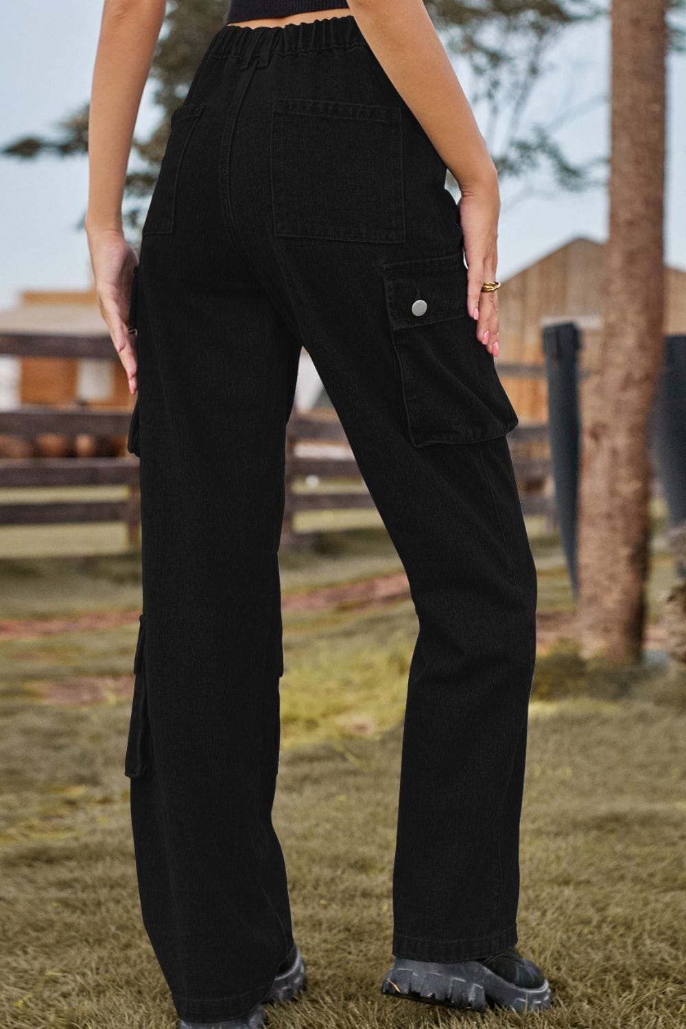 Mcklynn Loose Fit Long Jeans with Pockets