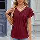 V-Neck Flutter Sleeve T-Shirt