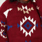 HEYSON Wine Full Size Aztec Soft Fuzzy Sweater
