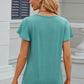 V-Neck Flutter Sleeve T-Shirt