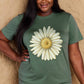 Malibu Dreams Simply Love Full Size FLOWER Graphic Cotton Tee