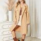 Culture Code Full Size Tied Tan Trench Coat with Pockets