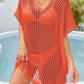 SO SUMMER One Size Fringe Trim Openwork Cover Up