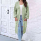 Open Front Longline Cardigan with Pockets