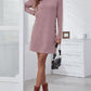 Women's Candida Decorative Button Round Neck Dress